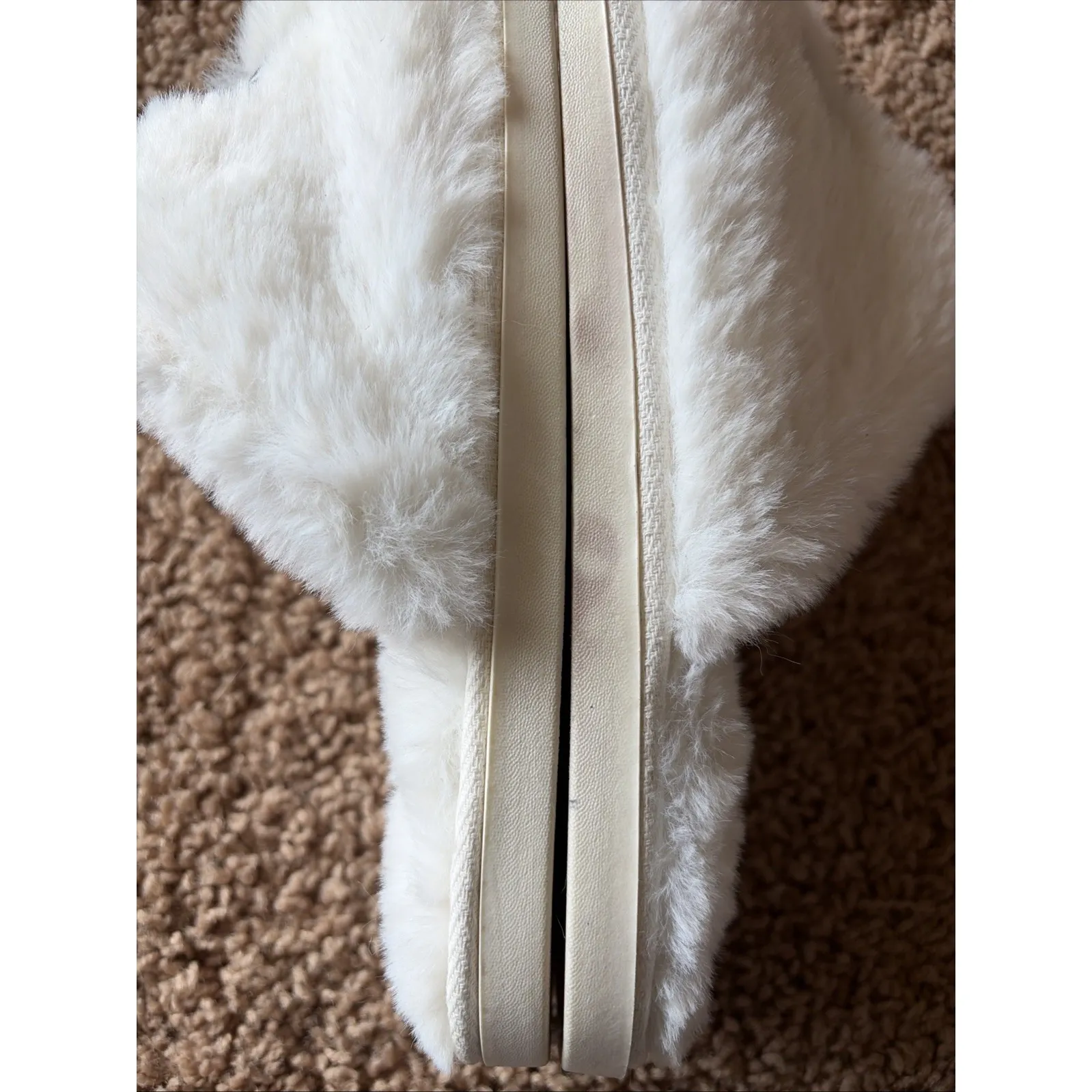 Shiraleah White Faux Fur MRS. Wifey Honeymoon Wedding Bridal Slippers L/XL 9-11 - Image 7