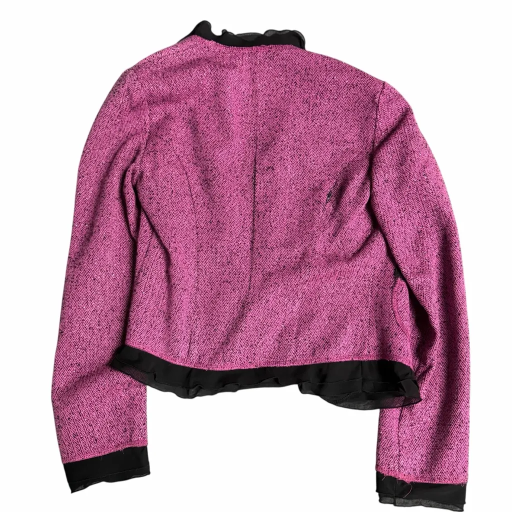 XOXO Y2K Pink and Black Blazer Size Medium - Image 3