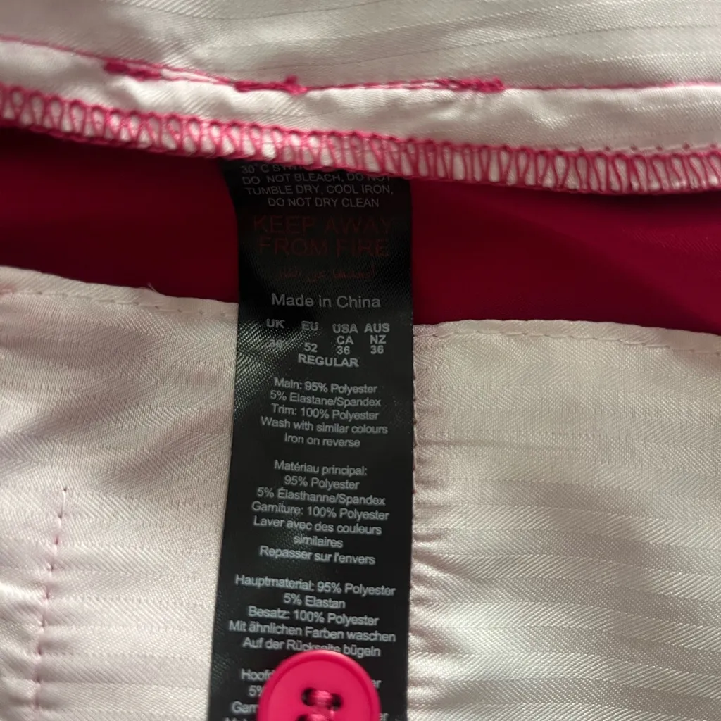 Vibrant Pink Straight Leg Women's Pants - Image 12