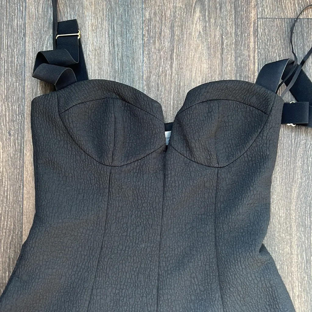 NWT Rebecca Vallance Black MIDI Dress Size 2 - Image 2