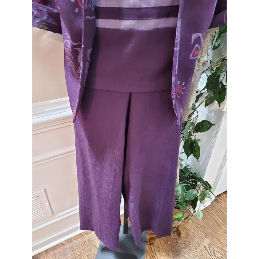 Sag Harbor Women's Purple Polyester Open Front Jacket & Pant 2 Piece Suit Size undefined - Image 4