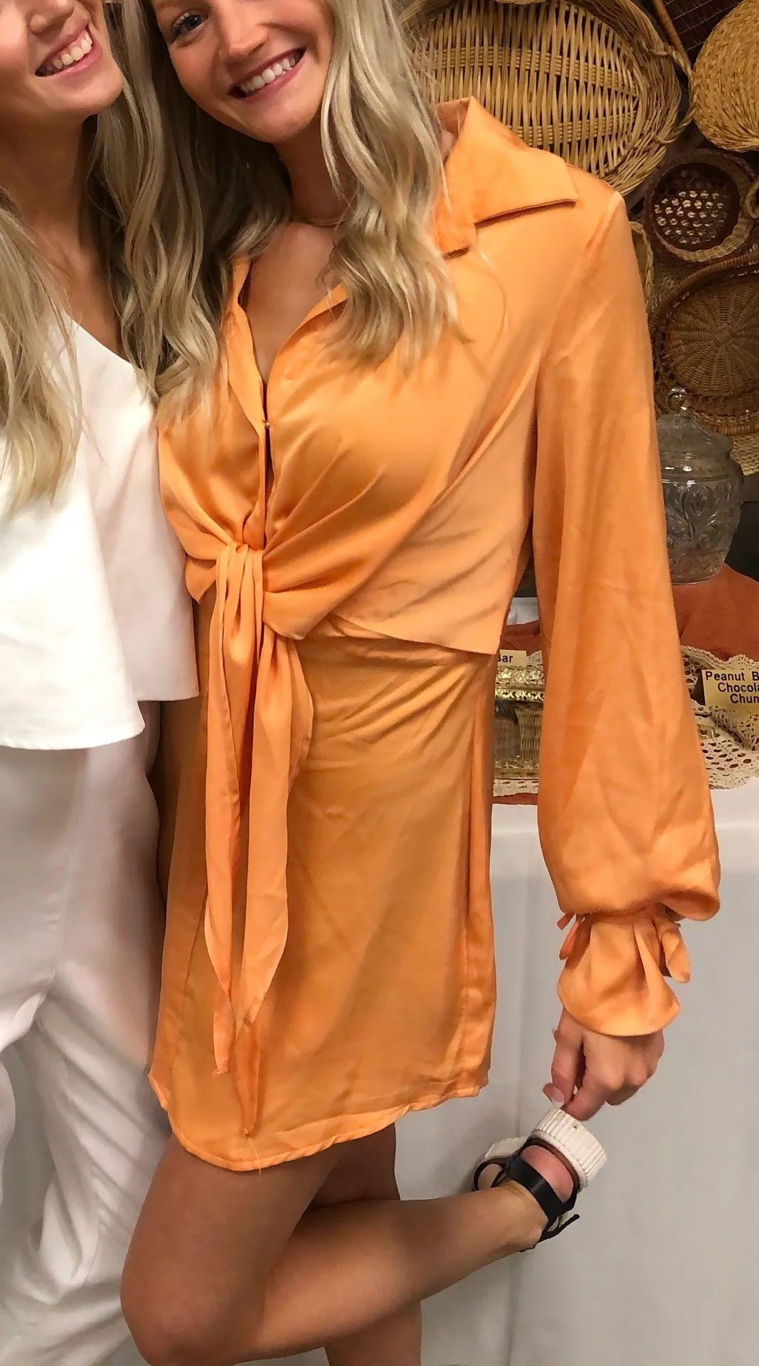 Orange Blazer Dress - Image 3