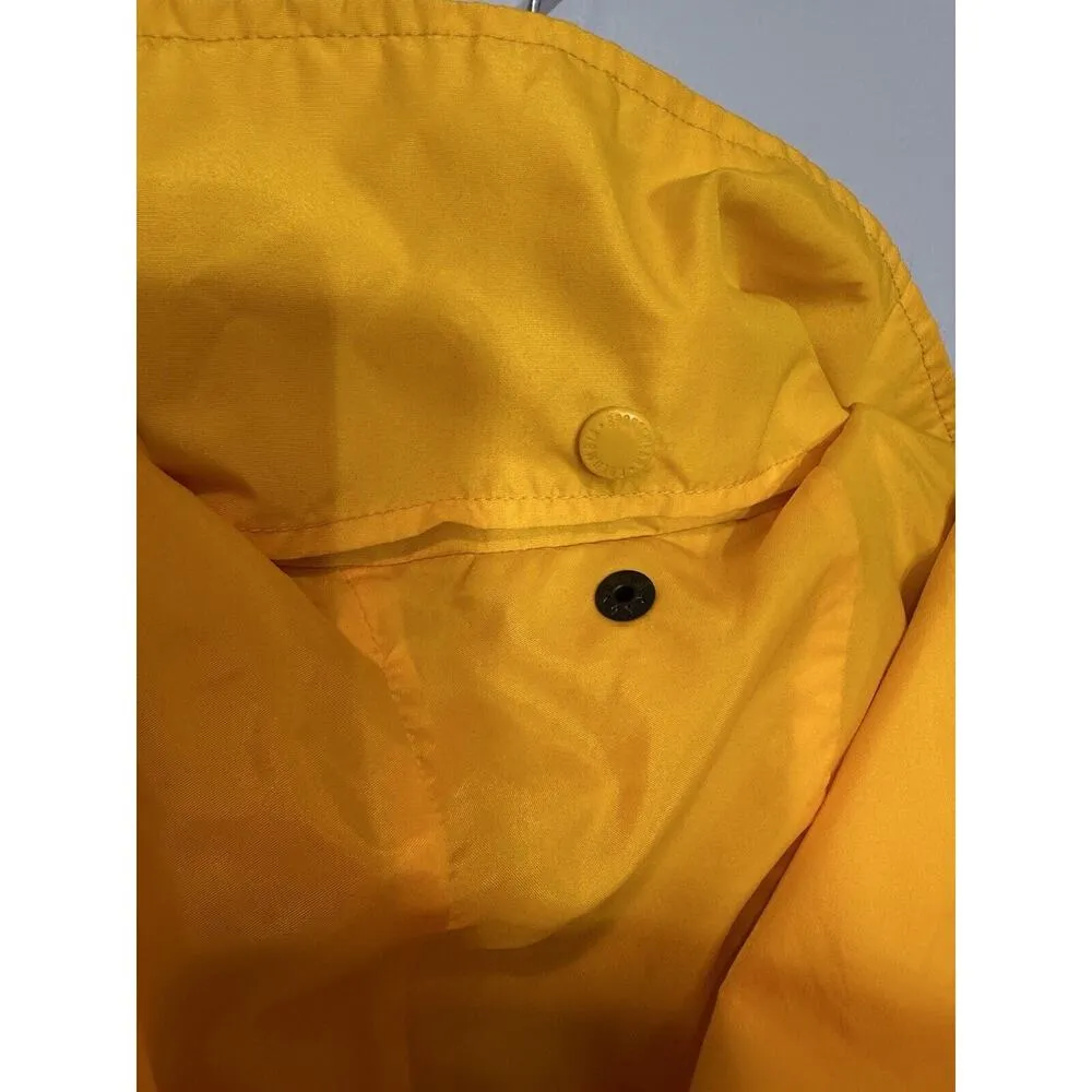 Vintage Columbia Jacket Tech Series Women’s Medium Yellow Hidden Hood Zip Snap - Image 11