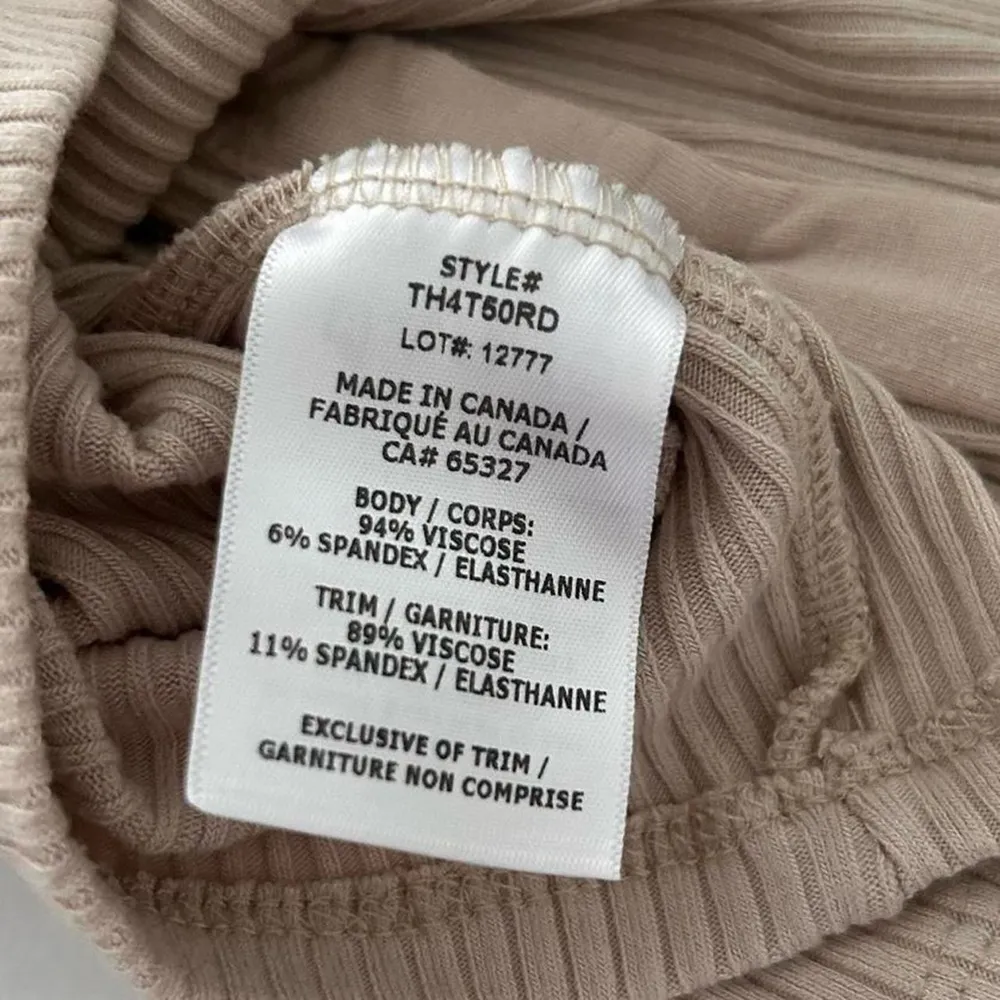 the range nyc collared ribbed knit cream tan long sleeve Medium - Image 6