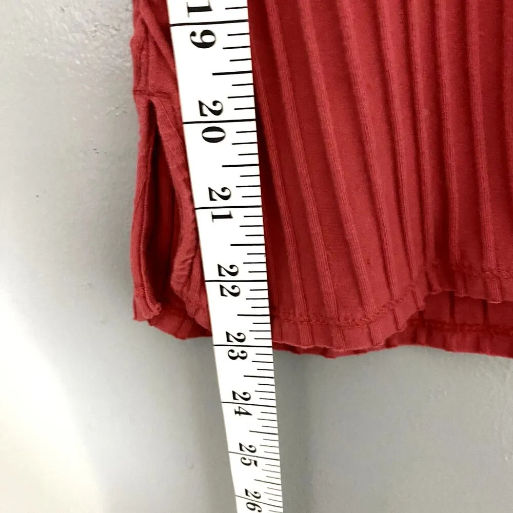 Free People Movement Pink Rose Ribbed Henley Short Sleeve Boho Athletic Top L - Image 6