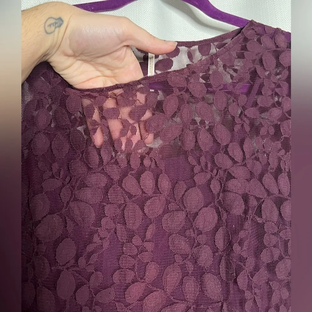 Free People Purple Floral Mesh Lace Dress ASO Taylor Swift 0 - Image 5