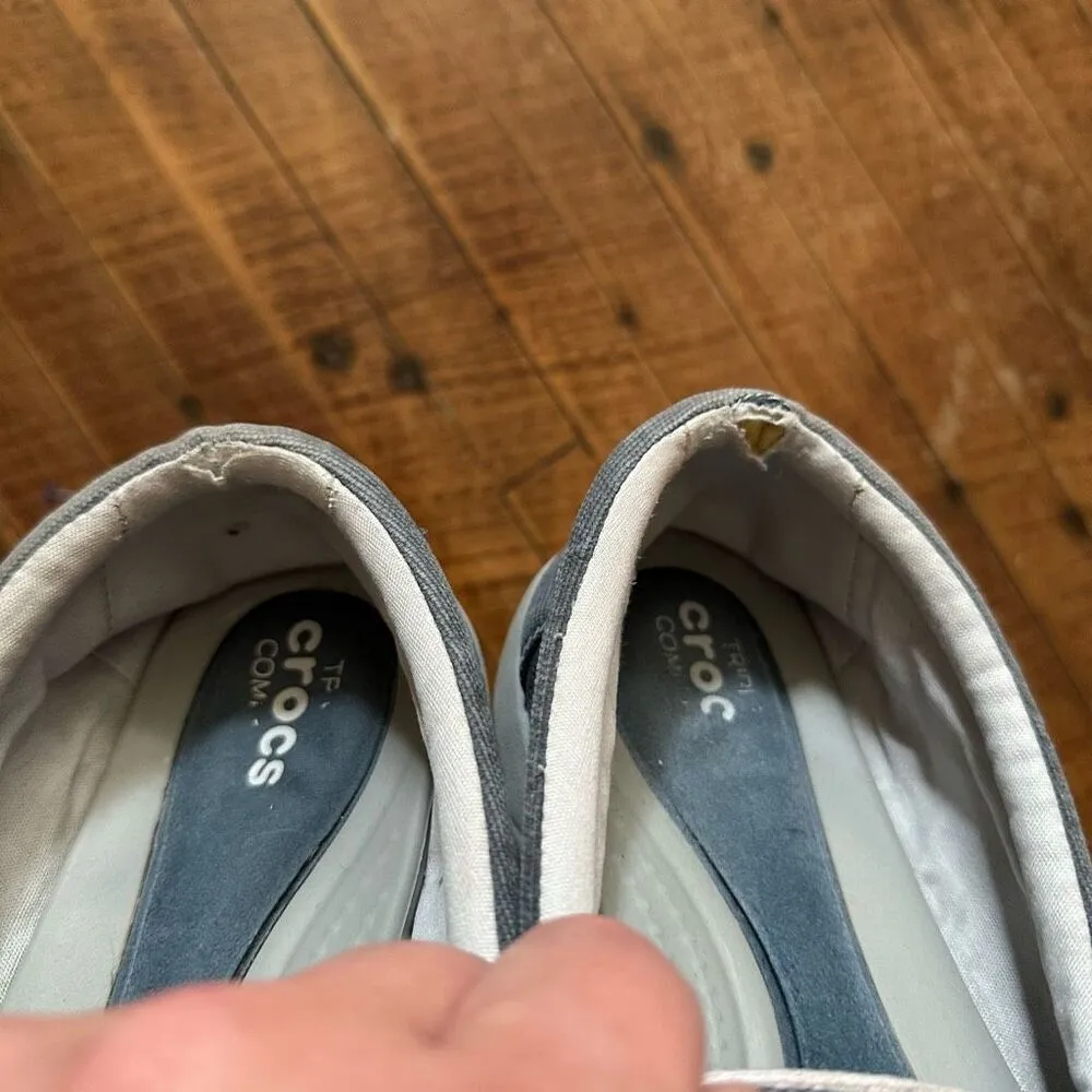 Crocs navy nautical striped ortho comfortable 11 loafers - Image 2