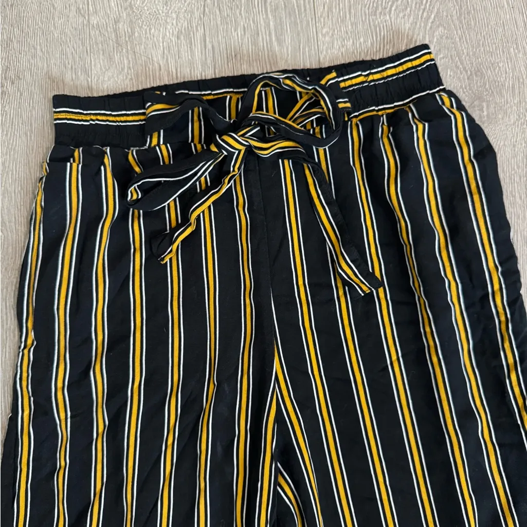 Ambiance Apparel Black And Yellow Flowy Pants - Image 3