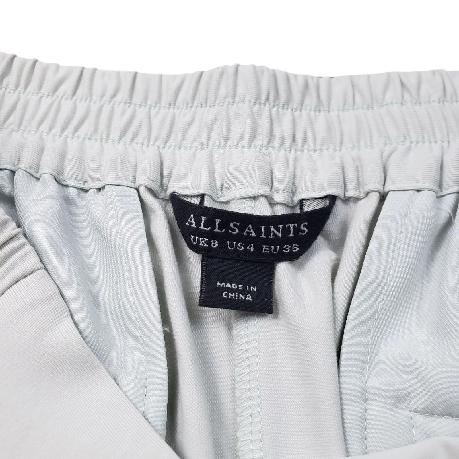 All Saints Aleida Jersey Crop Pants Womens 4 Mint Green Stretch Quiet Luxury - Image 4