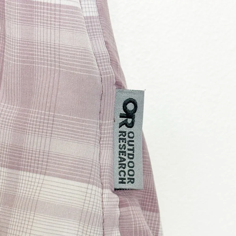 Outdoor Research Astroman Sun Plaid Shirt Sz XS Purple - Image 5