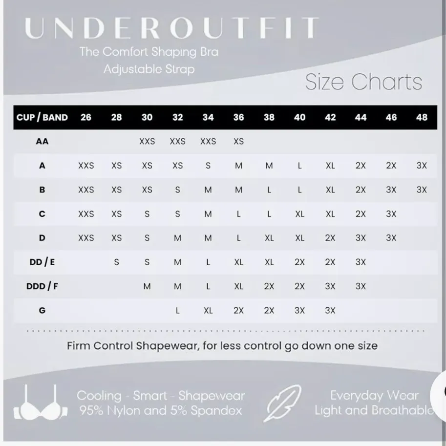 Underoutfit Comfort Bra #459 SAND Size Medium Adjustable Straps Tan - Image 6