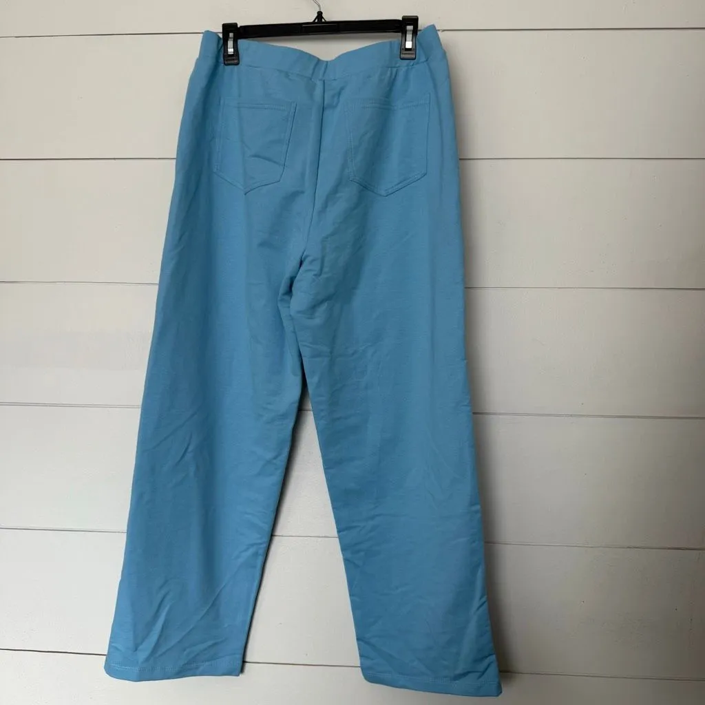 Susan Graver Weekend Women’s Medium Blue Ankle Pants Stretchy - Image 3