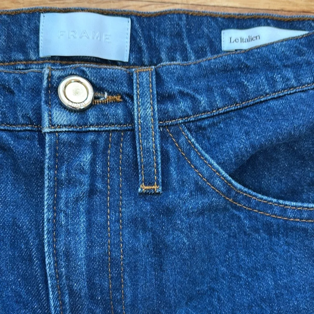FRAME Le Italien High-Rise Straight Leg Jeans Vintage Blue Wash Size 27 DarkWash - Image 10
