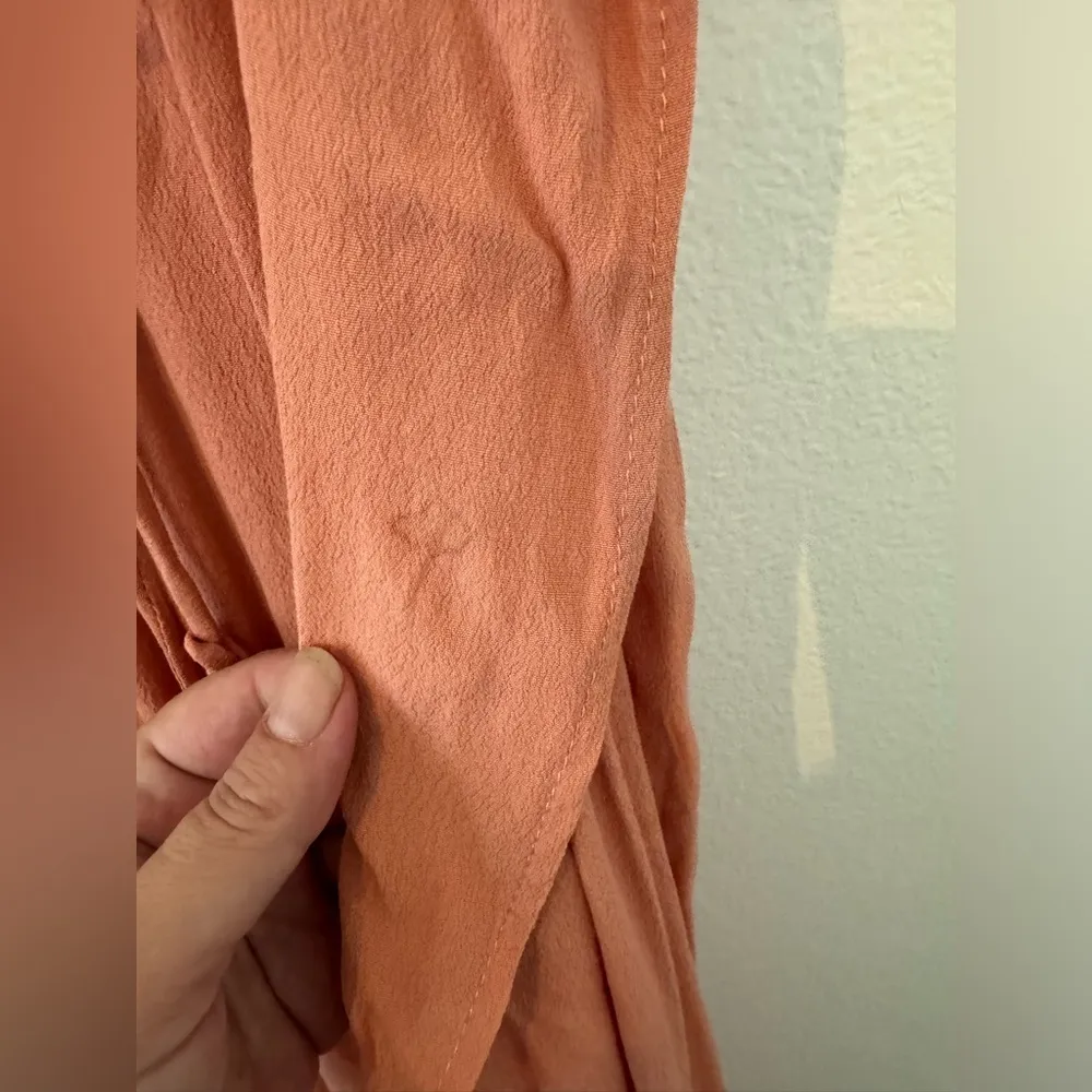 Aila Blue Carlyle Dress Blush Tie Front Sleeveless Size XS *READ SPOT - Image 4