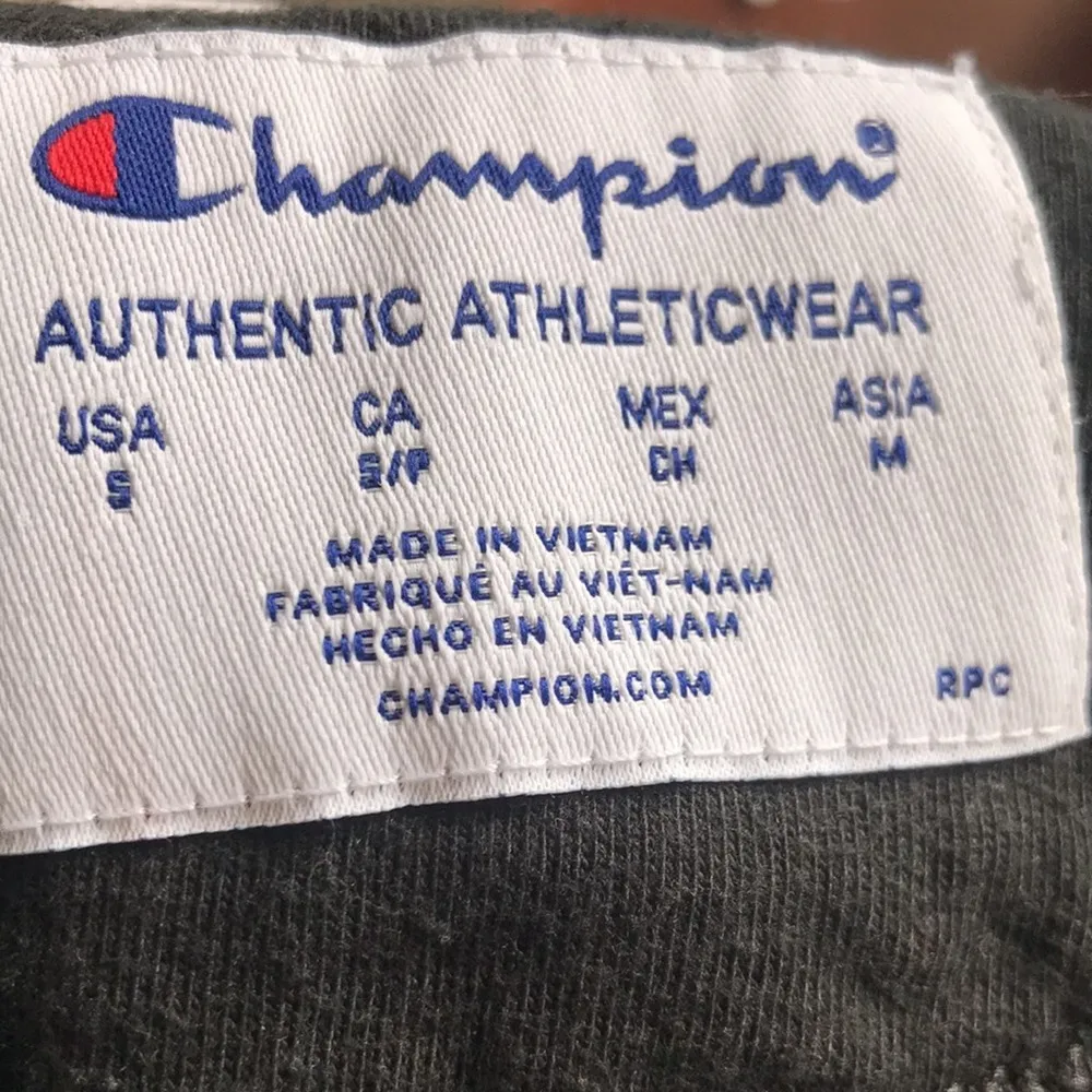 Champion Cropped Black White Sweatshirt Women's Size Small - Image 6