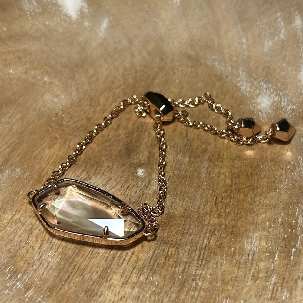 Kendra Scott Cambel Rose Gold Mother of Pearl Adjustable Bracelet - Image 8