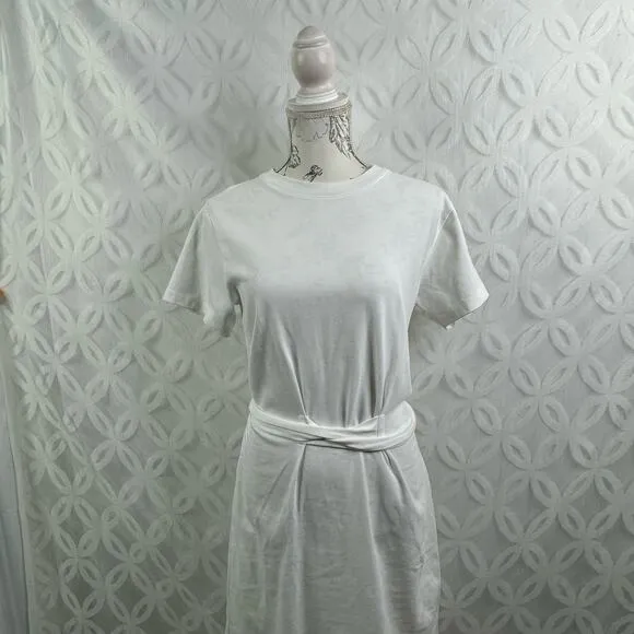 Vince Short Sleeve White Tie Waist‎ Dress Size S - Image 3