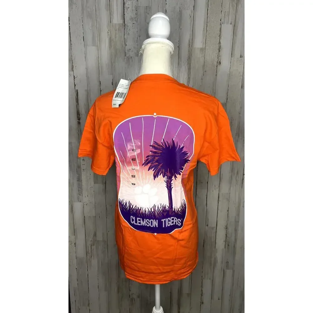 NWT Clemson Tigers Orange Scenic Back‎ Design Unisex Short Sleeve T-Shirt - Image 5