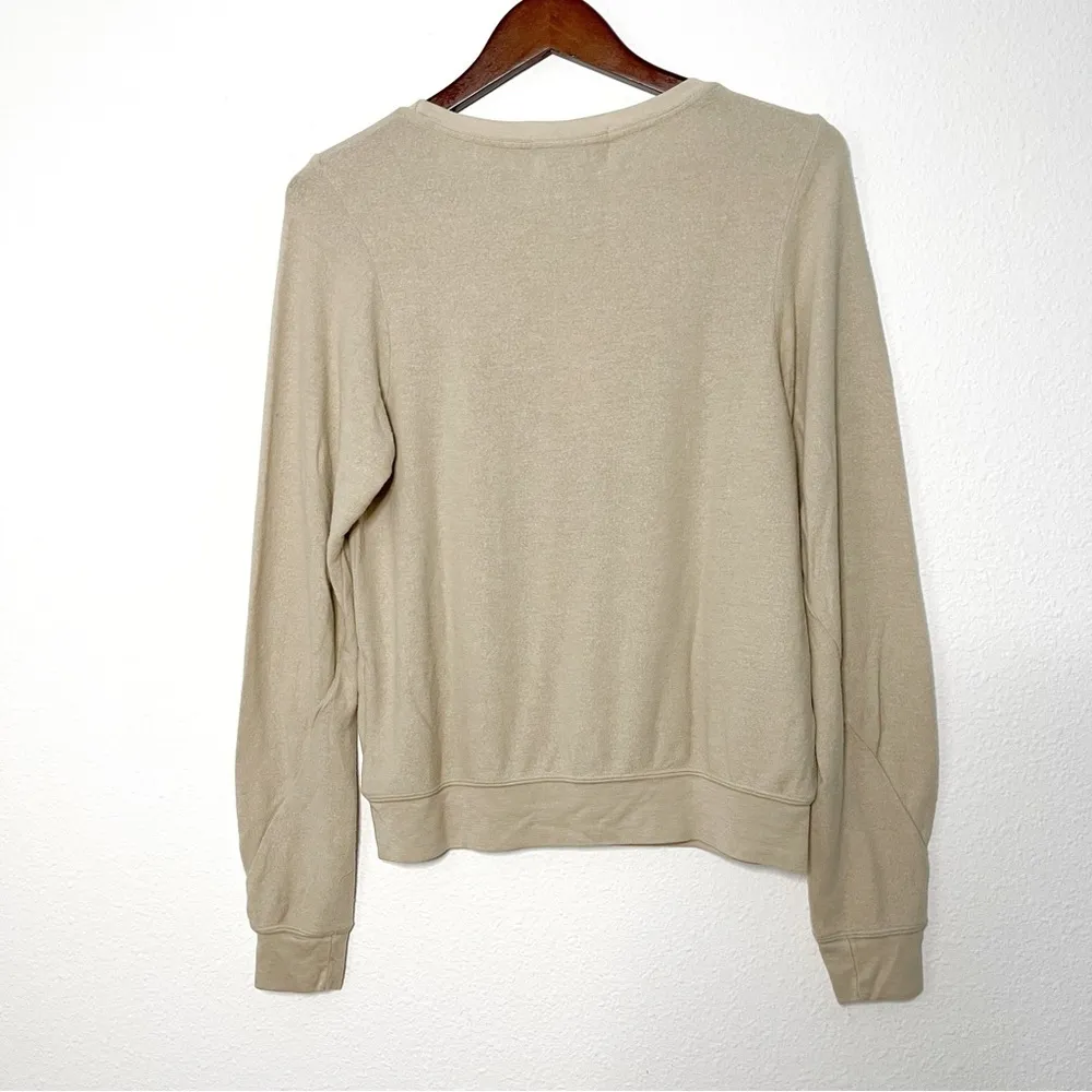 Wildfox Leopard Print Lips kiss pullover Sweatshirt beige XS NWT - Image 6