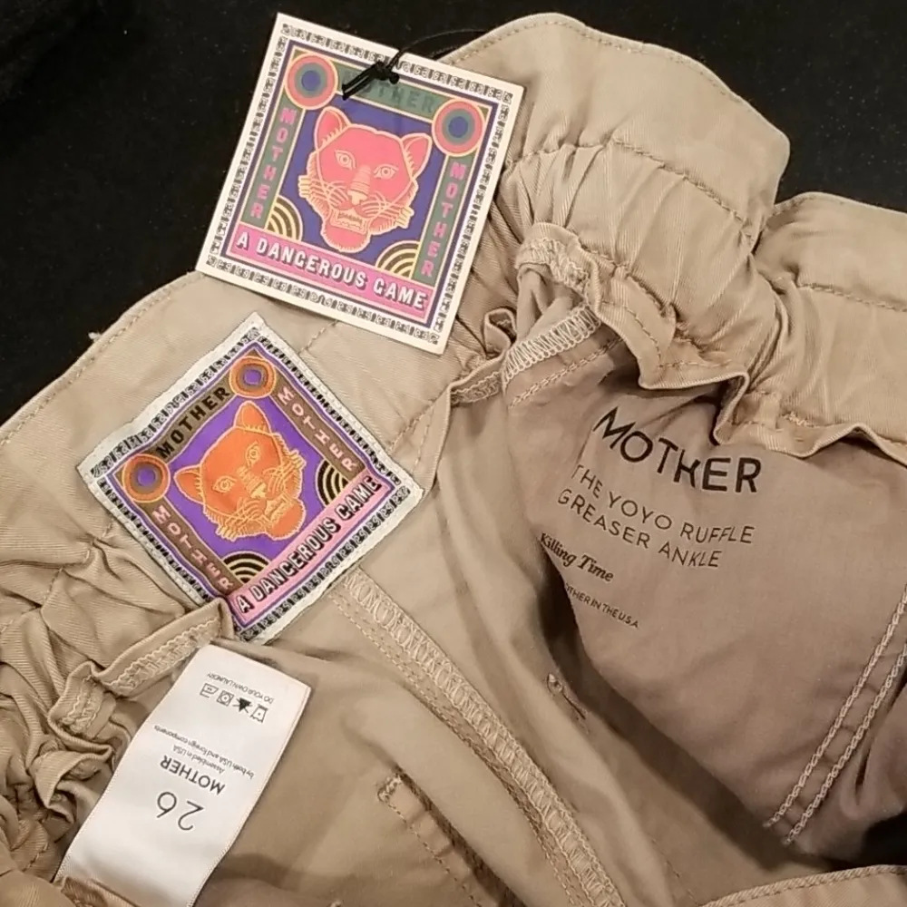 💕MOTHER💕 The Yoyo Ruffle Greaser ~ Killing Time Tan Size 26 - Image 13