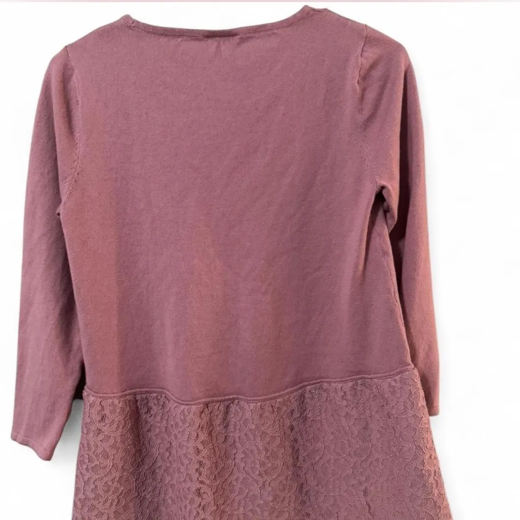 LOFT Dusty Pink Knit Top - Image 3