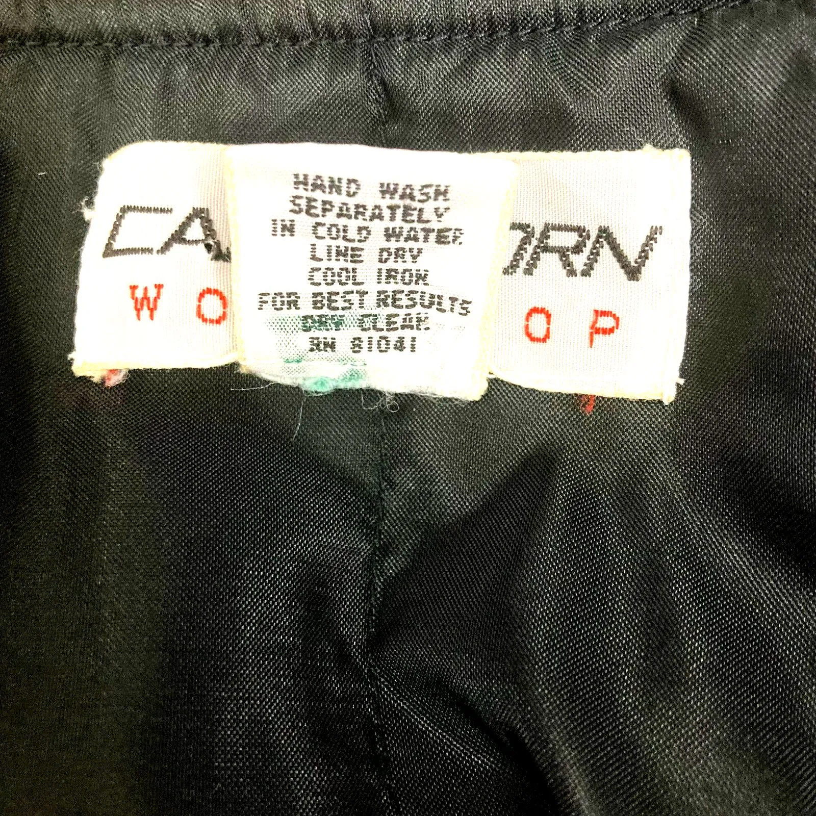 Carol Horn Vintage 100% Silk Feather Print Bomber Jacket M Retro Artwear Black Size M - Image 16