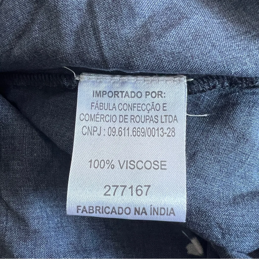 Farm Rio Black Floral Embroidered Ruffle Hem Mini Dress | Size M - Image 8