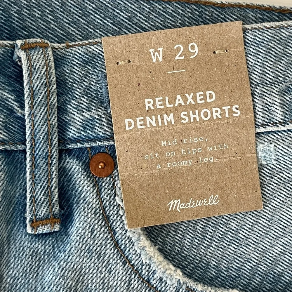 NWT Madewell relaxed denim mid rise shorts 29 - Image 9