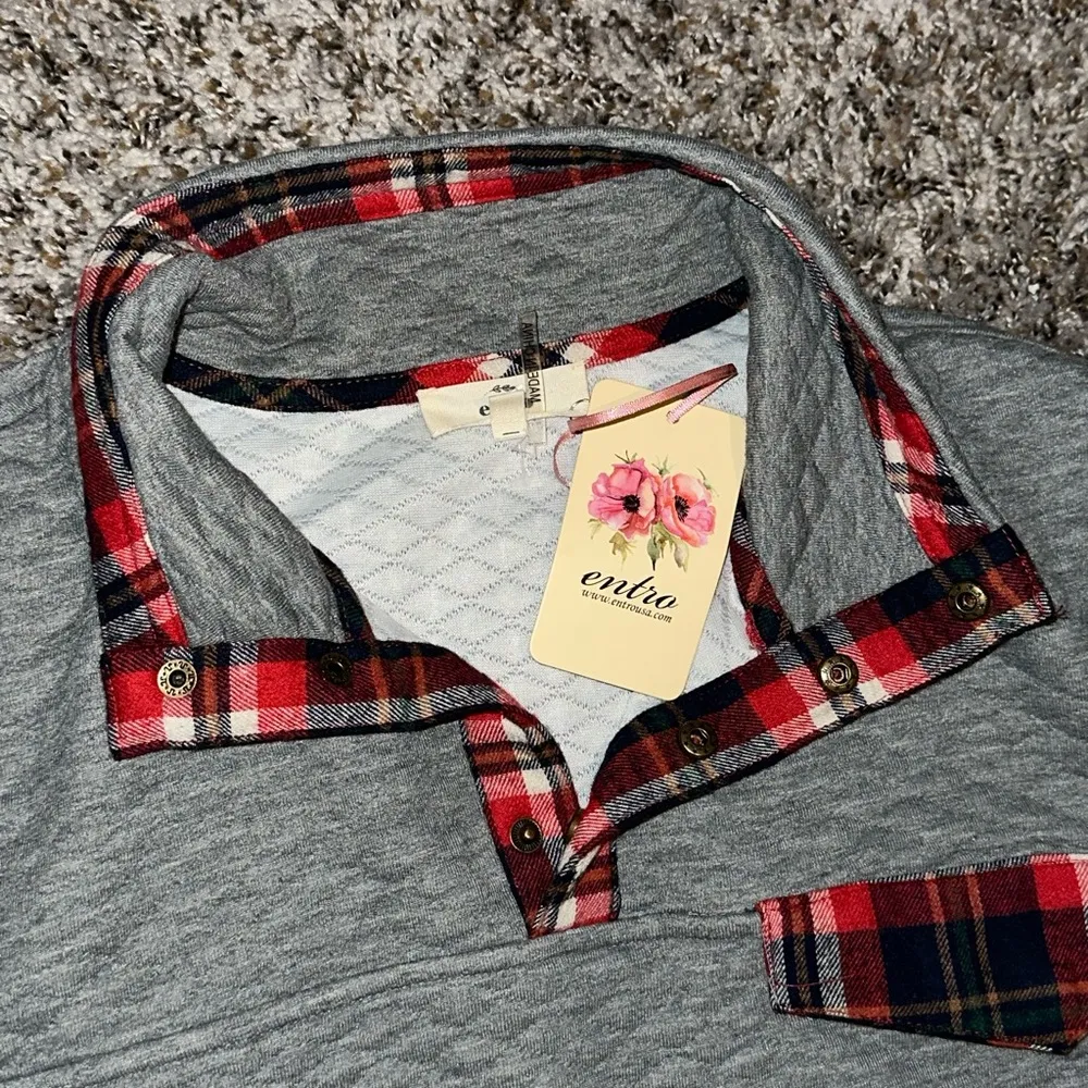 NWT Entro Womens Waffle Knit Sweater - Image 5