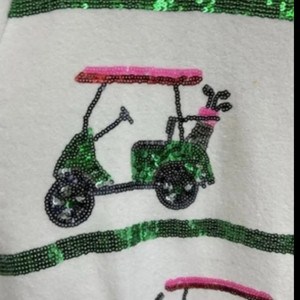Fantastic Fawn Dress Size Large Golf Cart Par-Tee With Me Sequin Sports NWT - Image 6