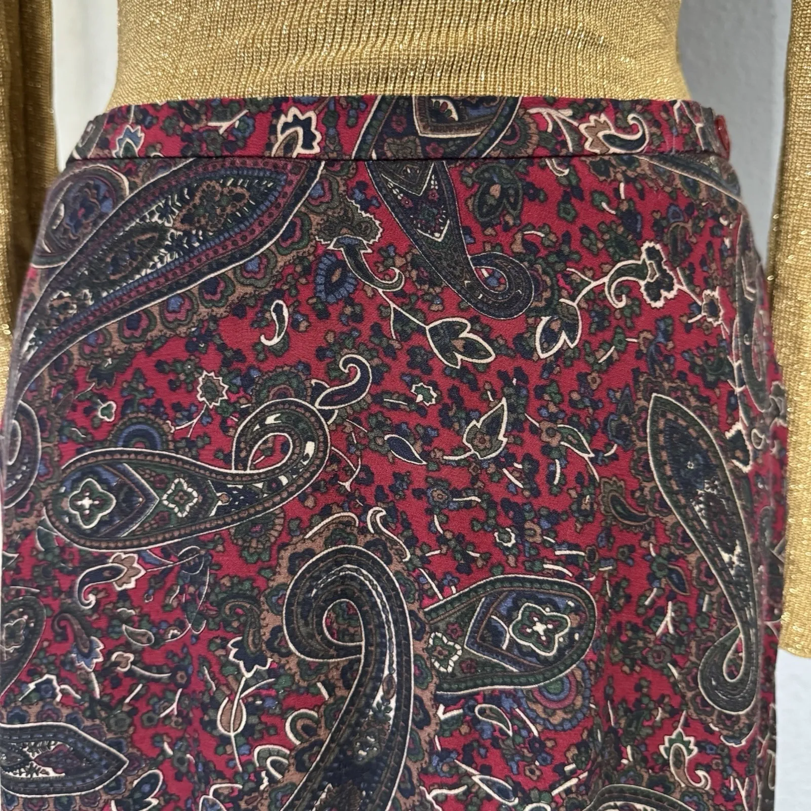 Vintage Jones Wear Skirt Womens 10 Y2K Fairy Paisley Chiffon Boho Career - Image 3