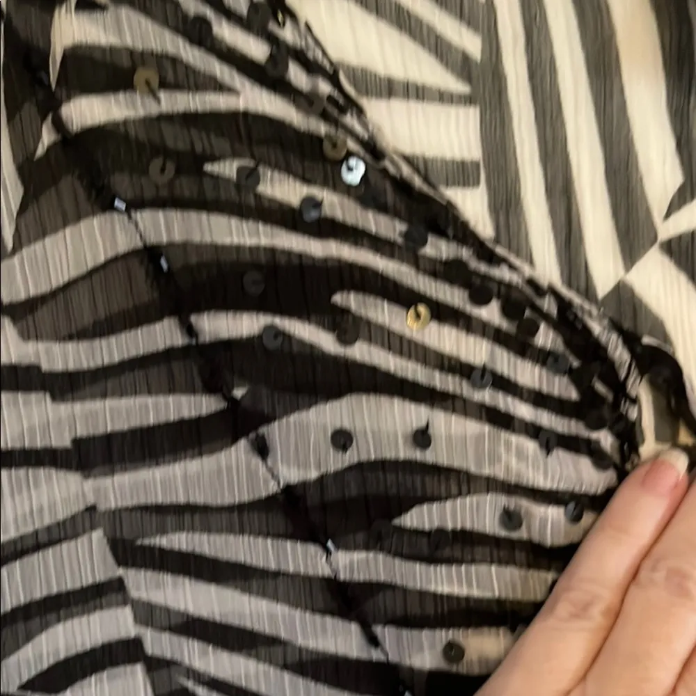 Zebra Print Long Sleeve Dress Size L - Image 11