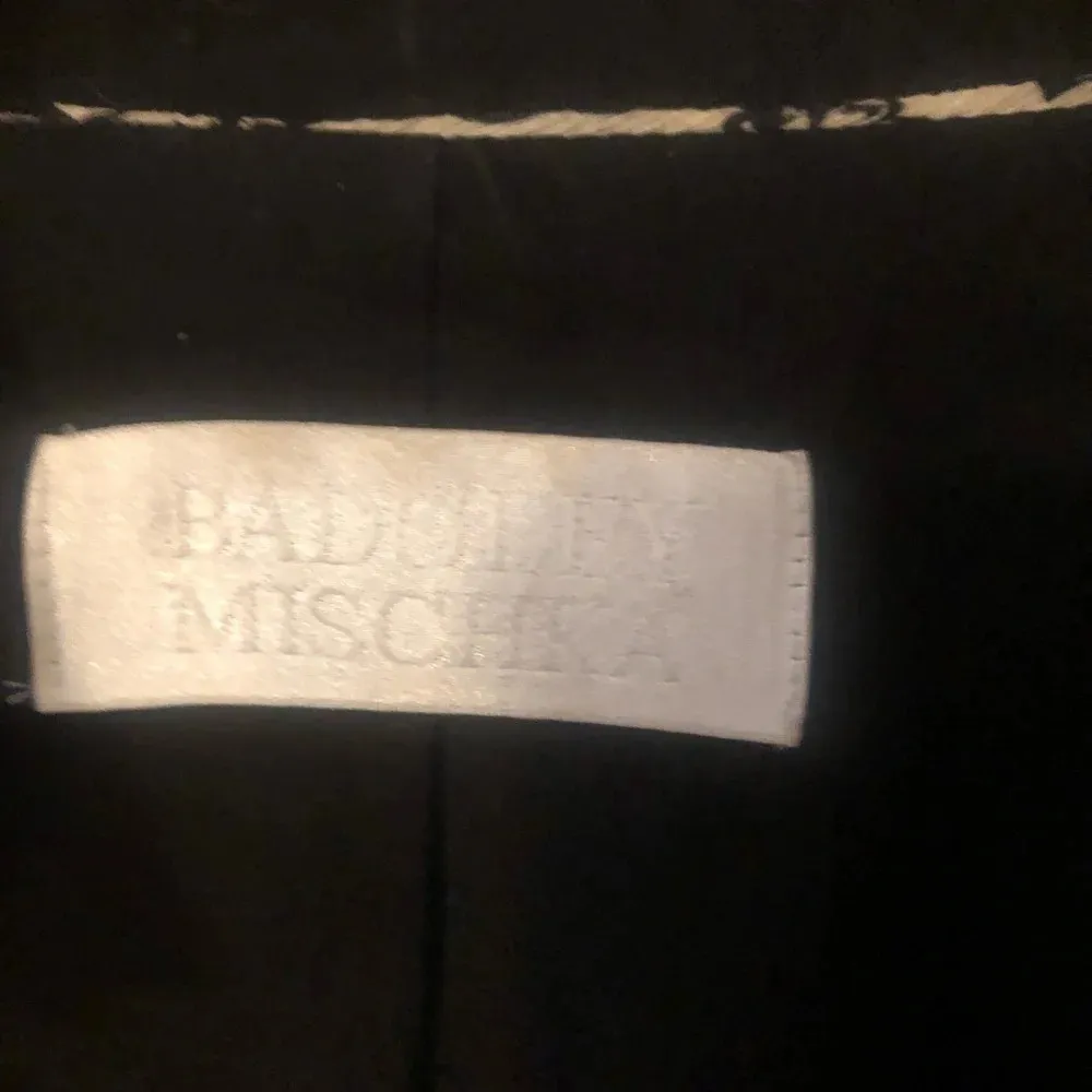 Vtg Y2K Badgley Mischka Black Mock Neck Asian influence blazer Taylored fit - Image 4