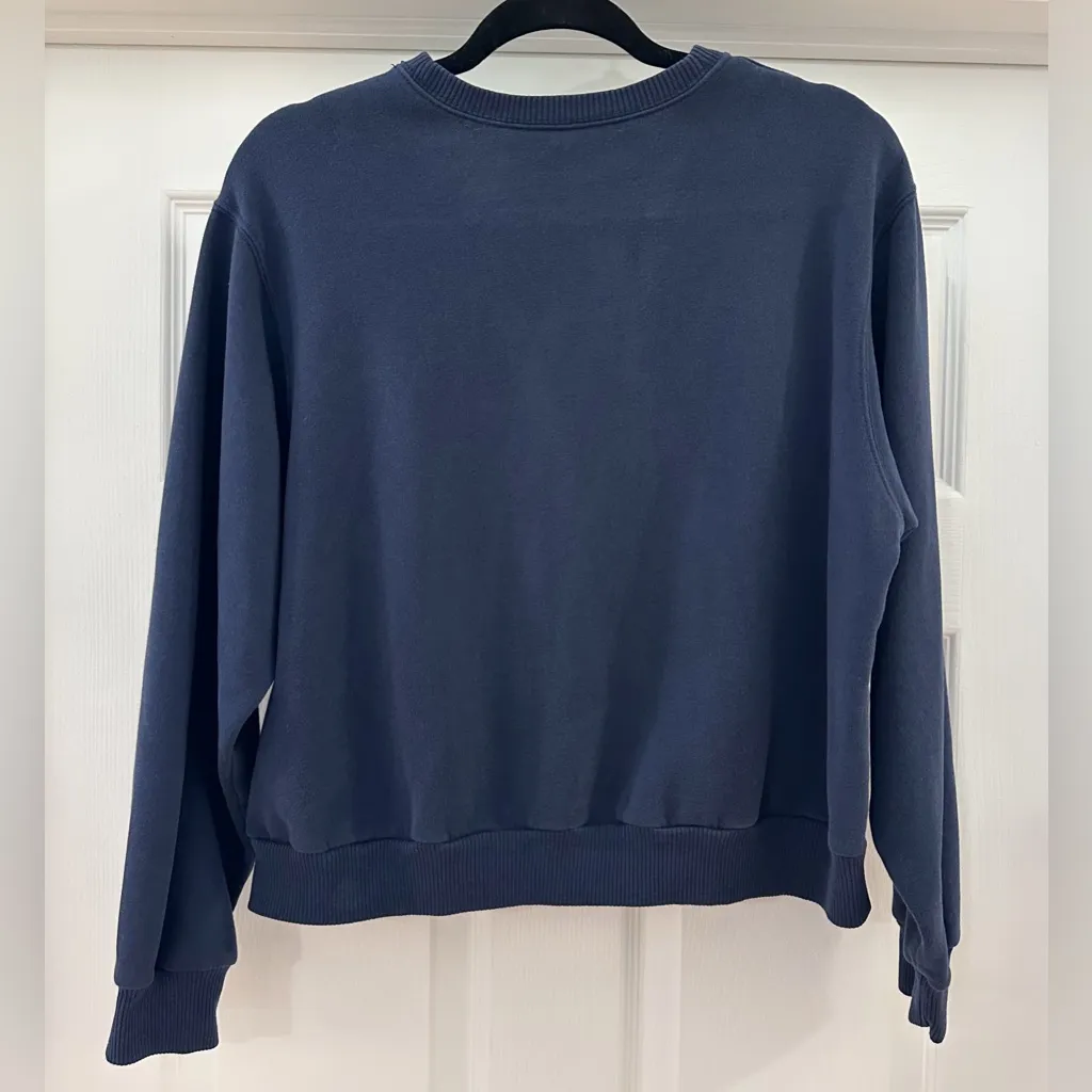 Hollister Laguna Hills Tennis Athletic Club Boyfriend Crewneck Sweatshirt Blue S - Image 6