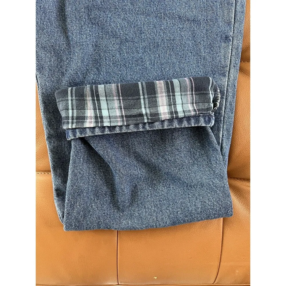 NWT L.L Bean Original Fit Flannel Lined Relaxed Straight Leg Women’s Jeans 18 MT - Image 5