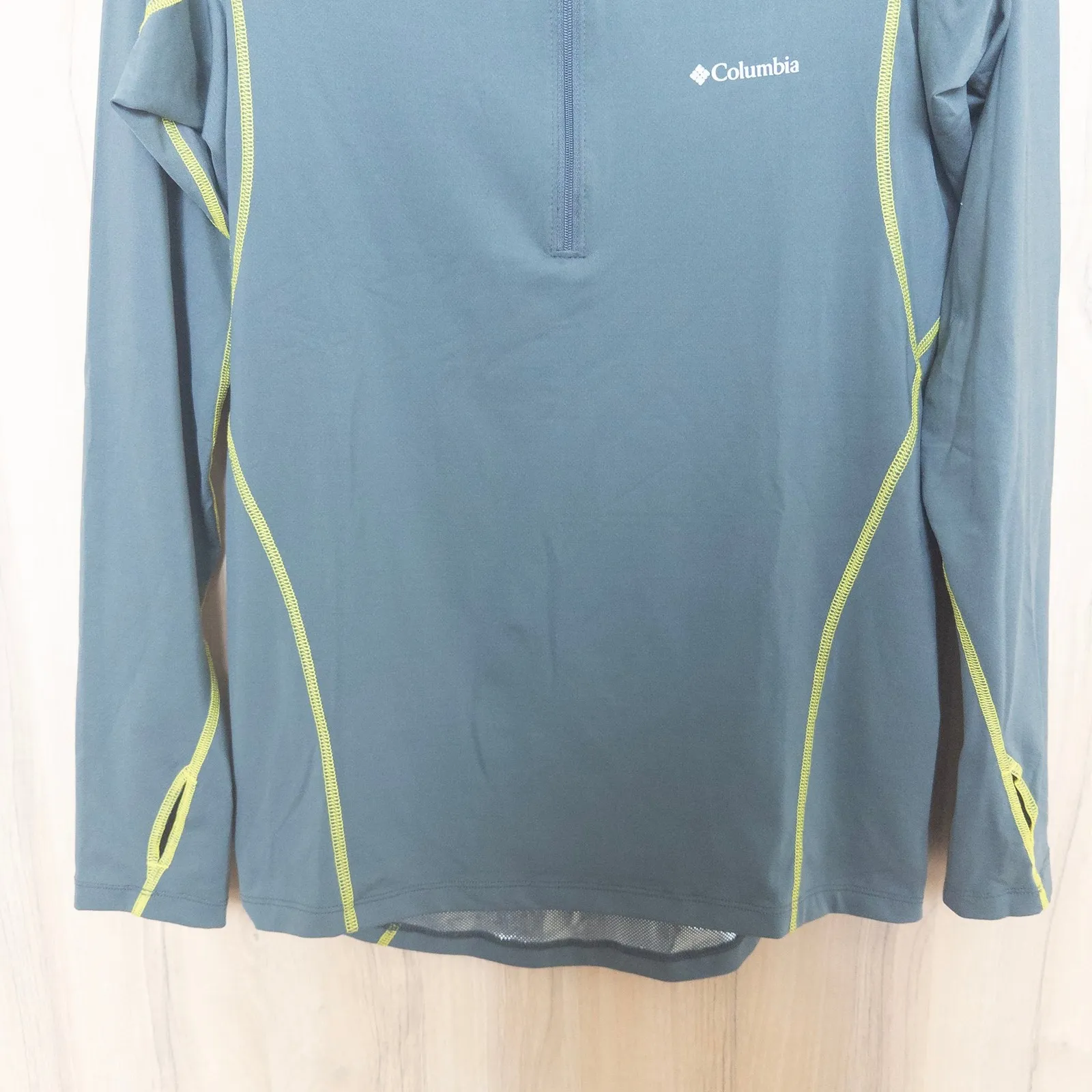 Columbia Mens Omni Heat Long Sleeve Quarter Zip Top Size S Gray Active Outdoor - Image 3