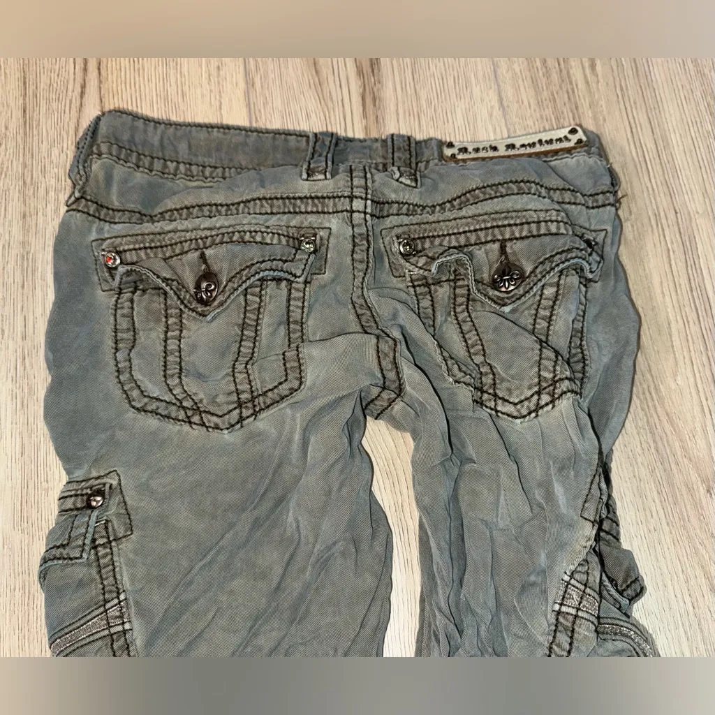 Rock revival green sage cargo pants jeans - Image 4