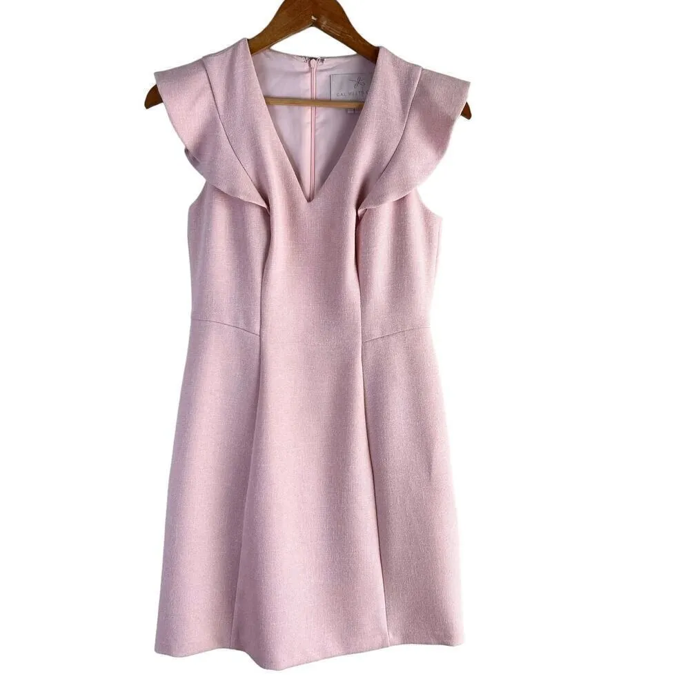 Gal‎ Meets Glam Laurie Flutter Sleeve Mini Dress in Pink, Size 2 - Image 2