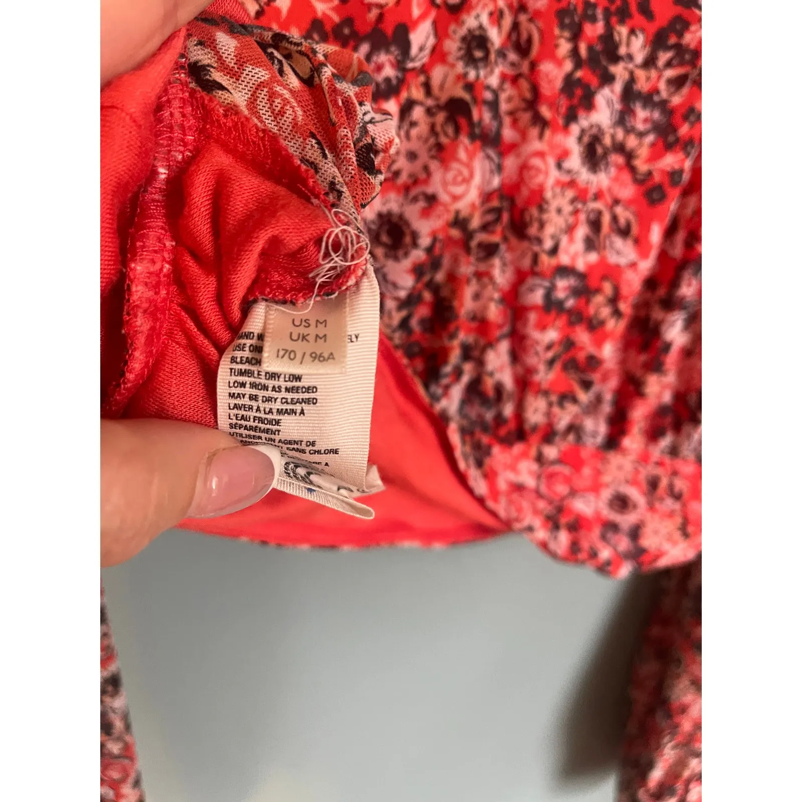 Free People All Dolled Up Women's Floral Mesh Sheer Mock Neck Blouse - Image 7