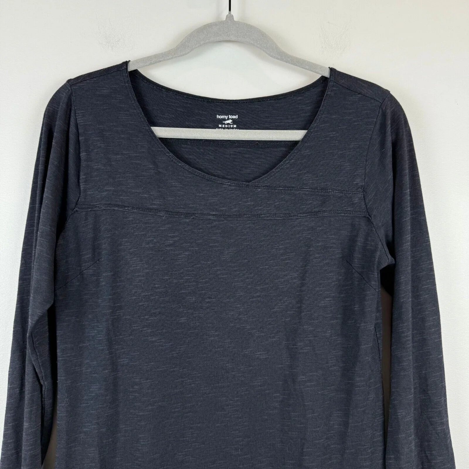 Horny Toad Mini Dress Women's Medium Gray Space-Dye Organic‎ Cotton Blend Basic - Image 2