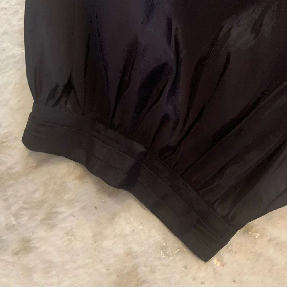 Vintage Gunne Sax Yoke high waist tuxedo style taffeta midi circle skirt 70s 80s - Image 4