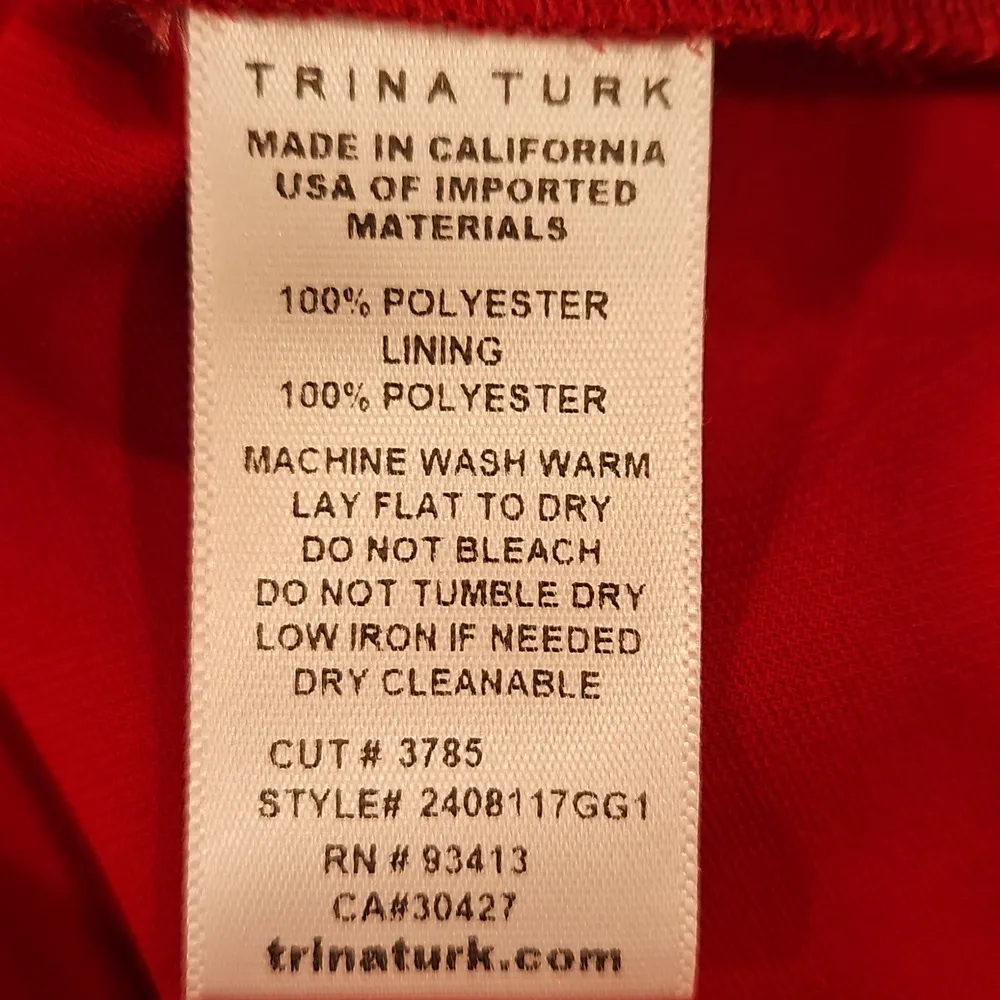 💕TRINA TURK💕 Draped High-Low Concourse Blouse ~ Reina Red Medium NWOT - Image 10