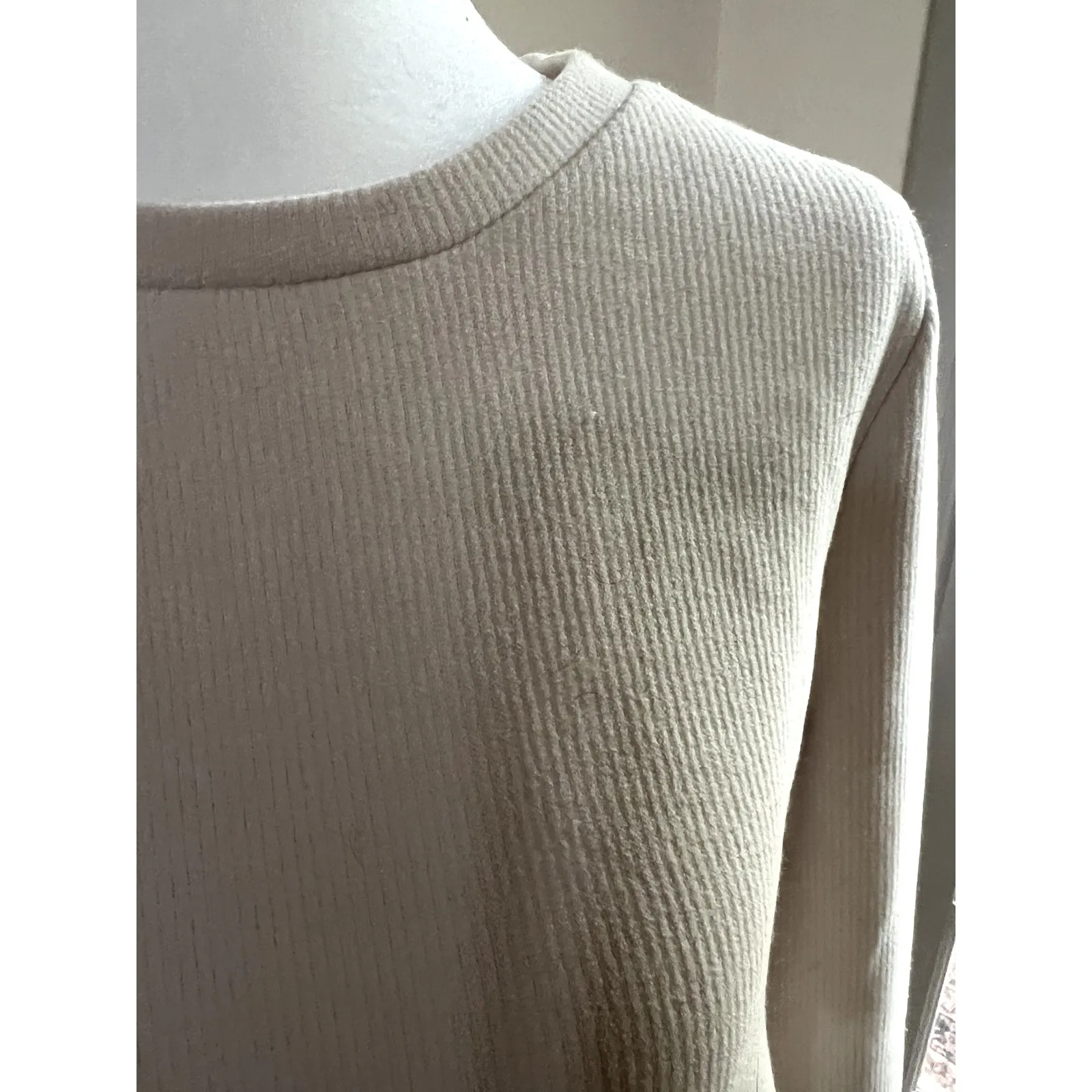 Vero Moda Cream Beige Sweater Long Sleeve Dress Size Small - Image 3