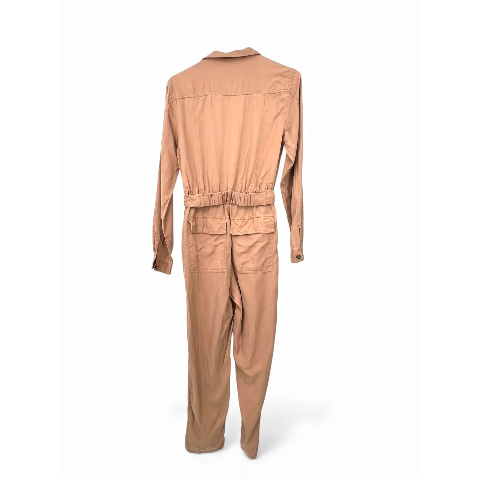 Bardot REVOLVE 26/ S utility boiler suit jumpsuit tie One Piece Outfit Tan - Image 8