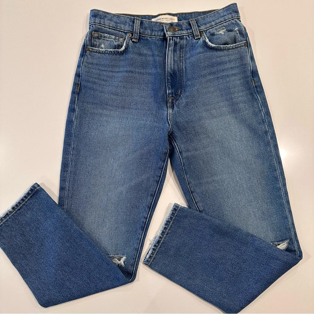 Current/Elliott The‎ Boyfriend Jean Cloudburst Size 25 - Image 4