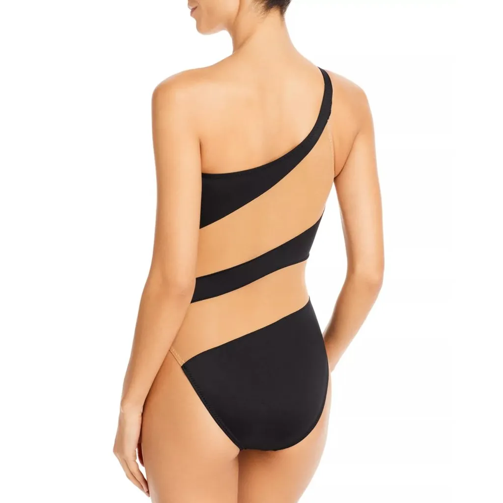 Norma Kamali Snake Mesh Mio One Piece Swimsuit in Black & Nude X-Small New Women - Image 14