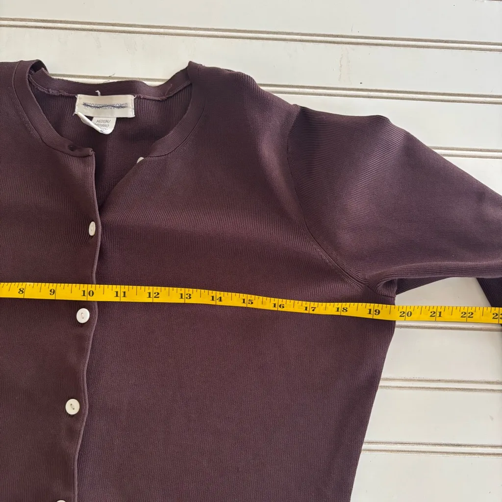 Worthington Brown and White Cardigan Sweater - Image 6