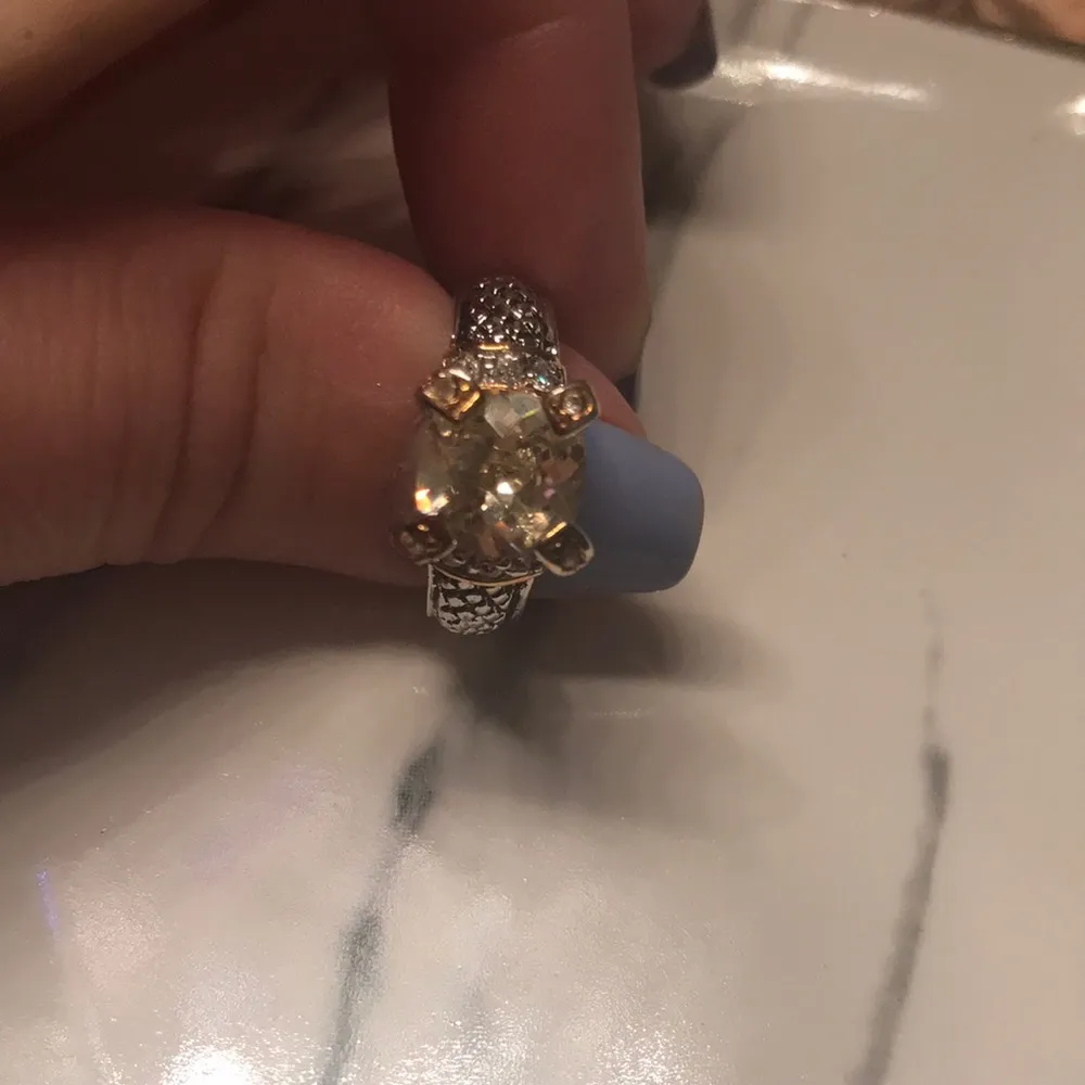 Sterling Silver Citrine gem stone ring - Image 3