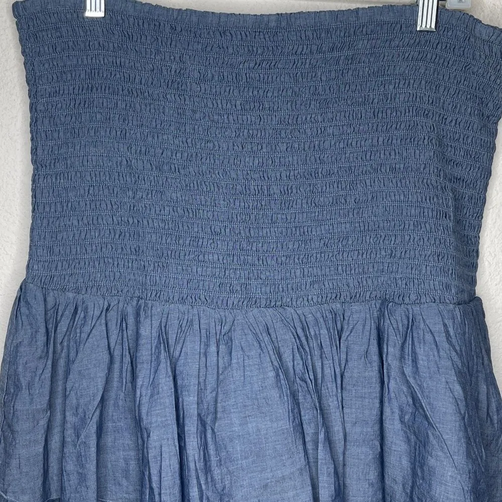 Old Navy Strapless Dress Blue - Image 3