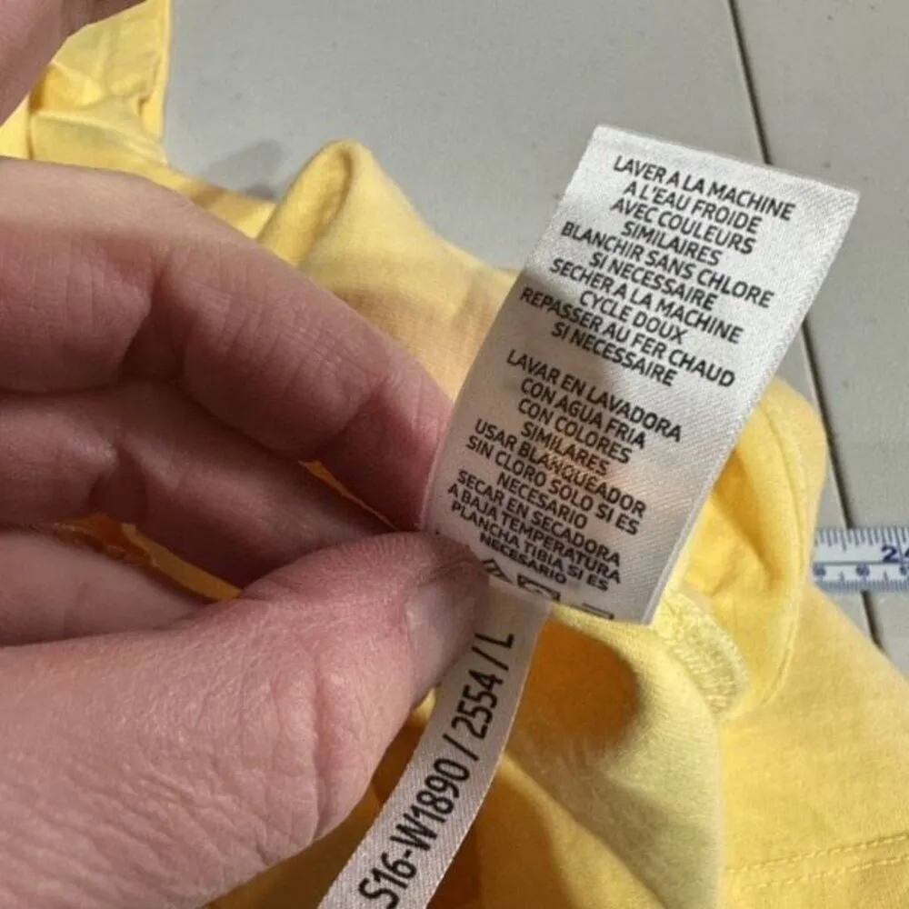 Life is Good Butter Yellow Namasta Yoga Meditation Magic T- Shirt Top Size Large - Image 11